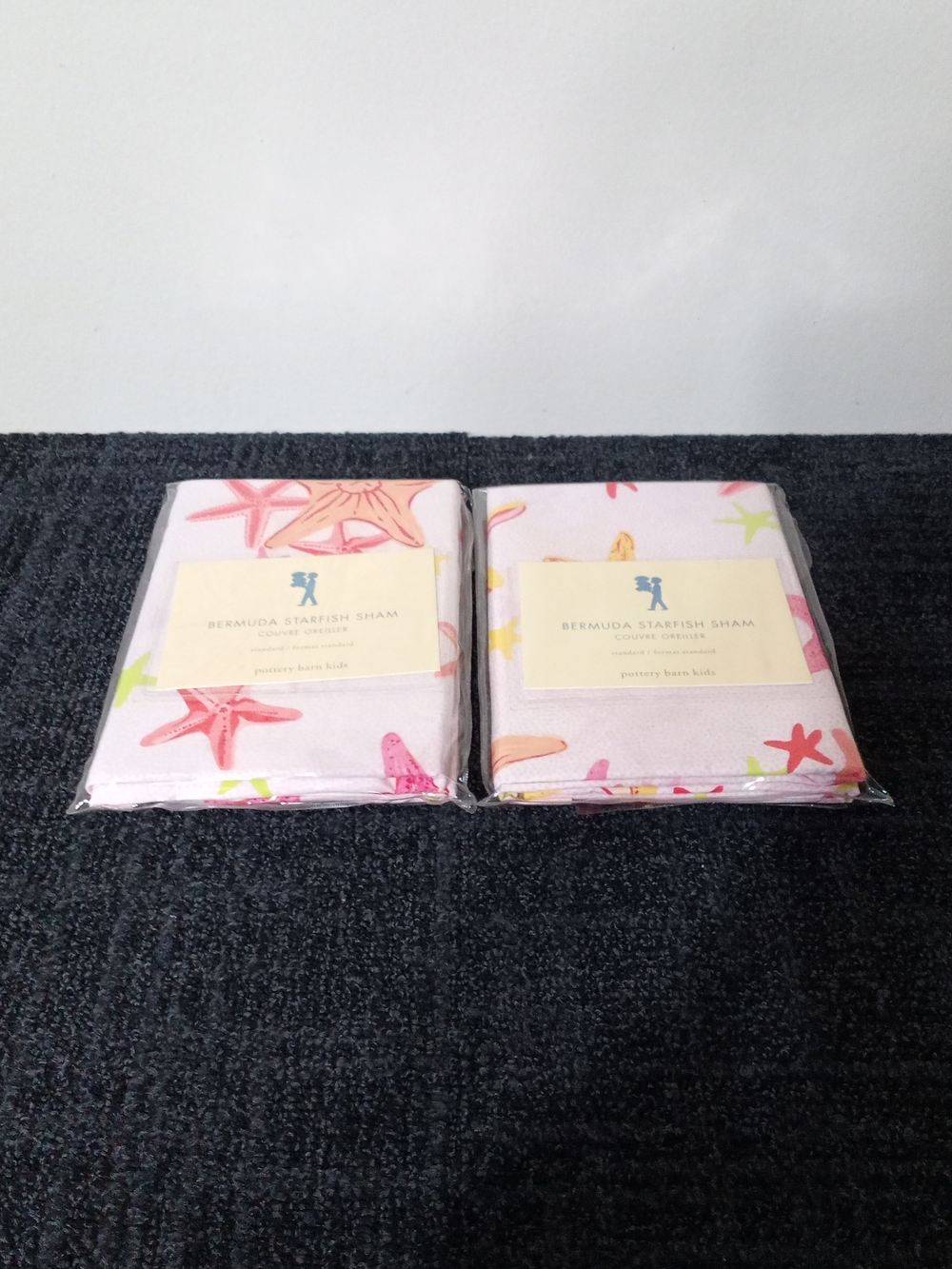 Pottery Barn Kids Pink Starfish Bath Sham Pair